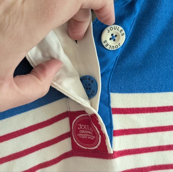 Joules Red & White Spirited Pullover Sweatshirt - Picture 3 of 7